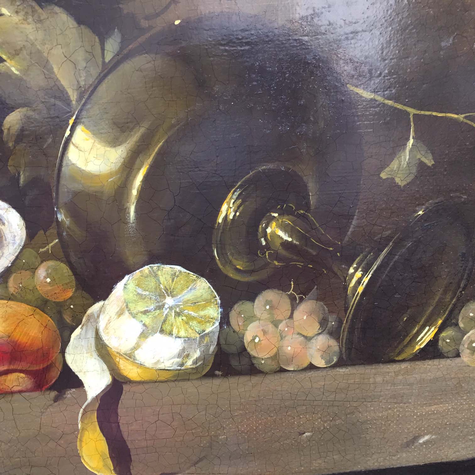 Natura morta con frutta e aragosta – Olio su tela cm.60×120, Salvatore Marinelli Italia 2018_9