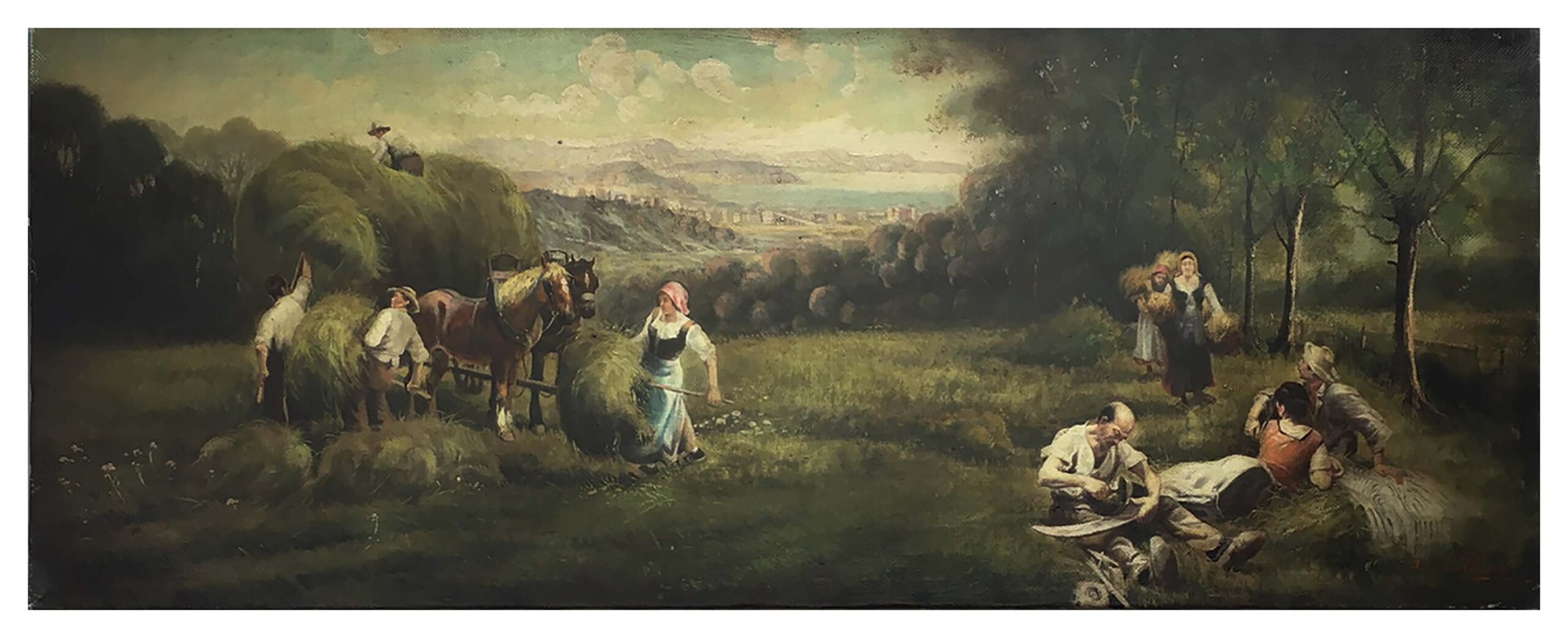 Paesaggio Campestre – Olio su tela cm.50×130, Emilio Pergola Italia 2006_2