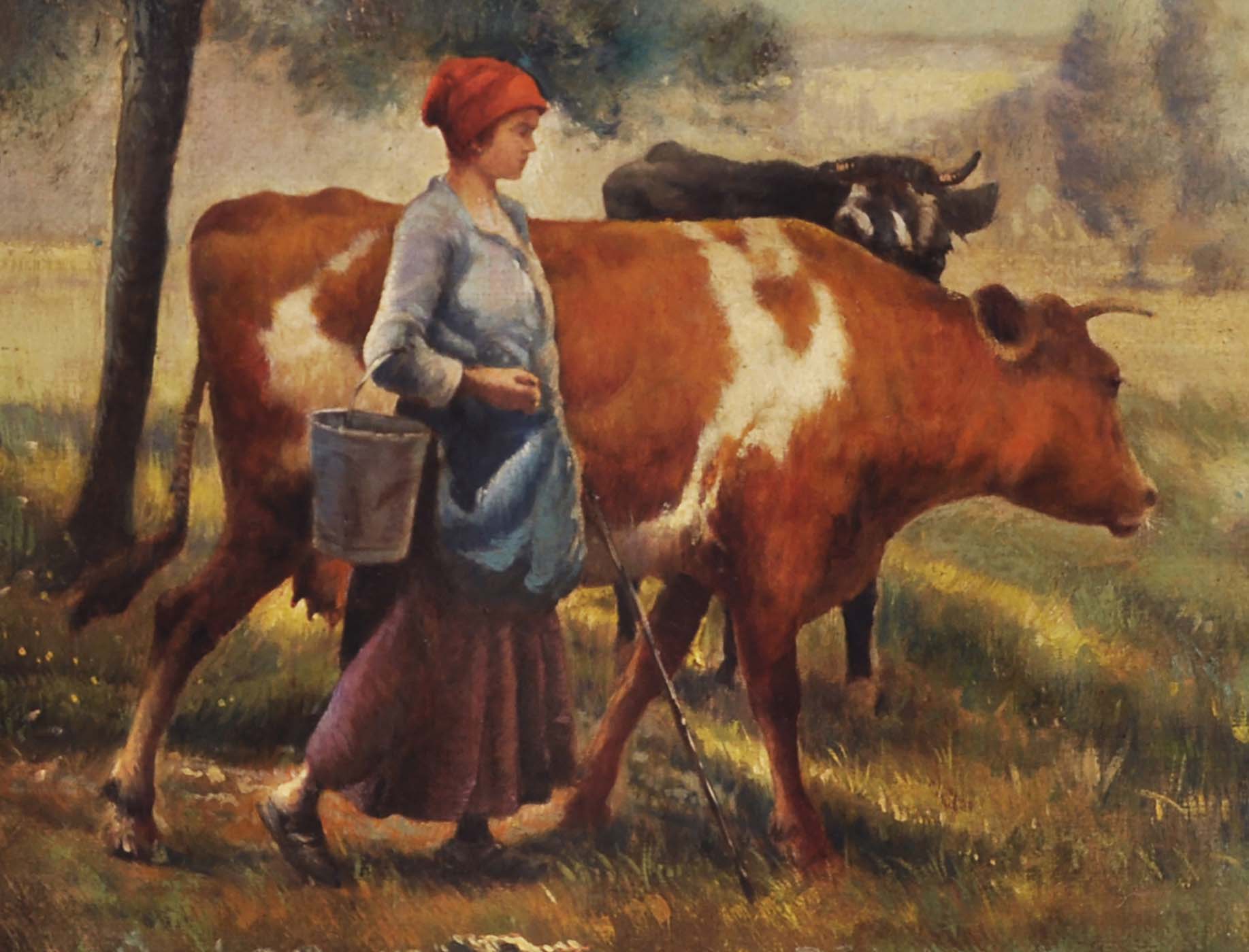 Paesaggio campestre – Olio su tela cm.50×100, Emilio Pergola Italia 2005_3