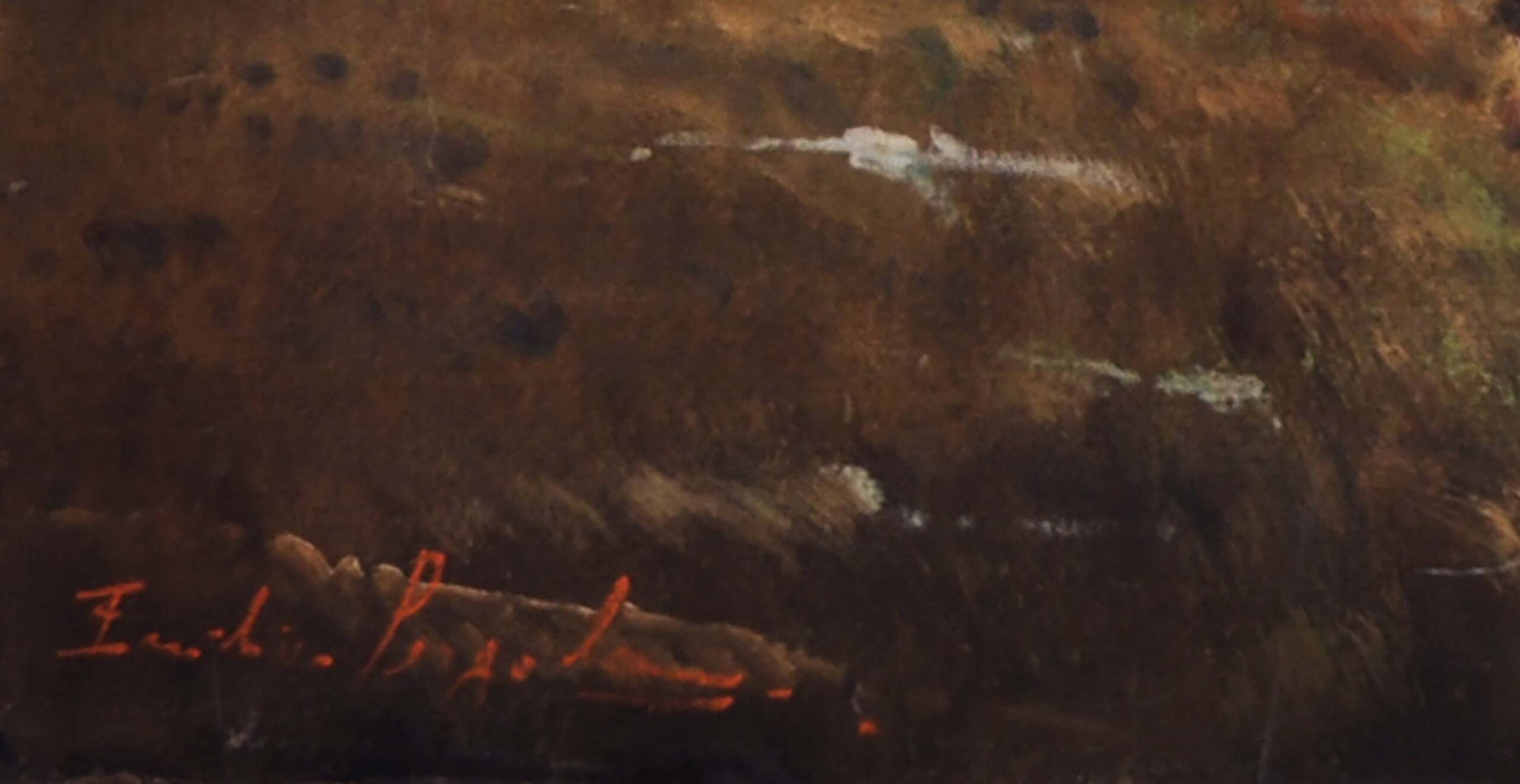 Paesaggio campestre – Olio su tela cm.50×100, Emilio Pergola Italia 2005_5