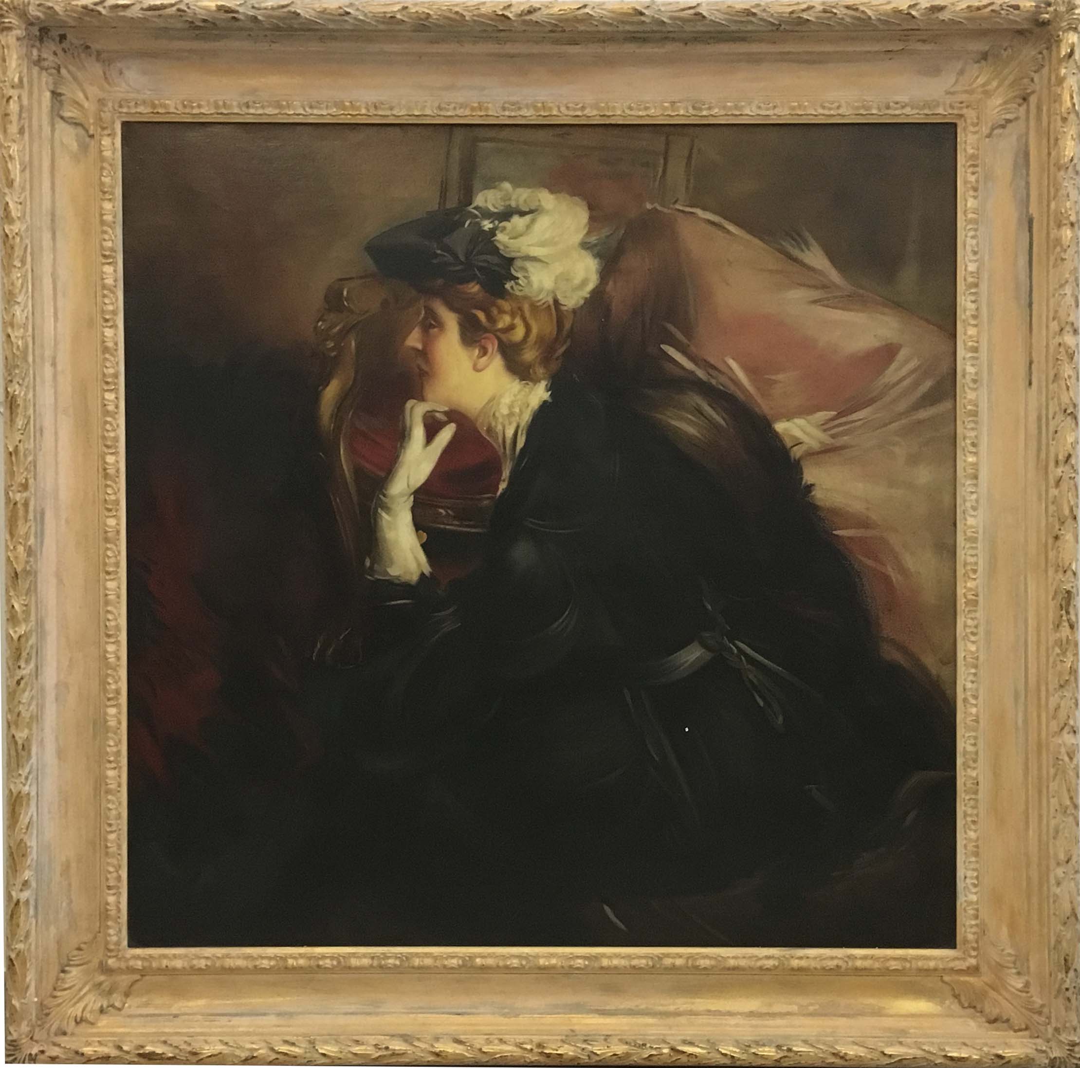 Ritratto di Nobildonna -Eugenio De Blasi Italia 2011, Olio su tela cm.10x100_2