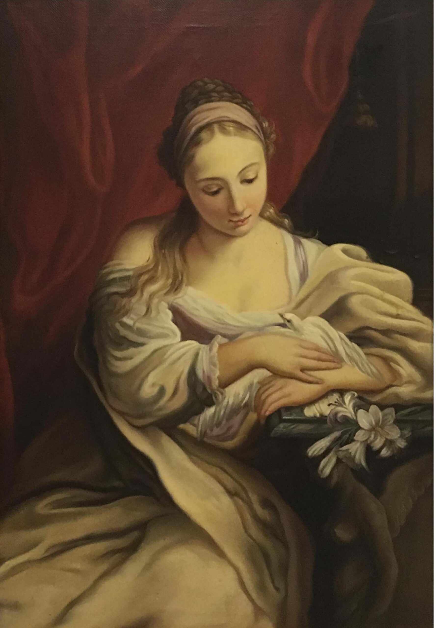 Ritratto di fanciulla con colomba – Olio su tela cm.95×65 Eugenio De Blasi Italia 2008_2