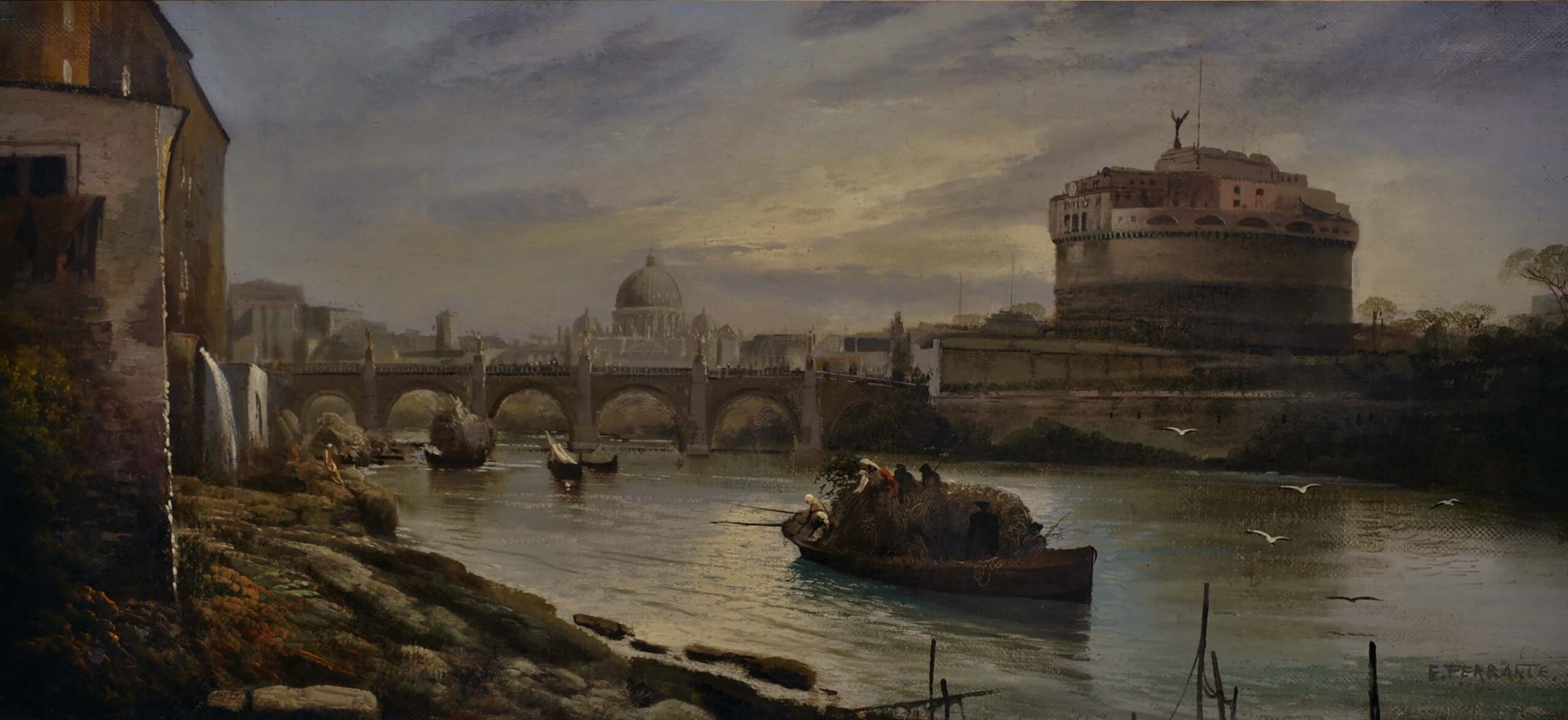 Roma – Olio su tela cm.45×95, Ettore Ferrante Italia 2002_2