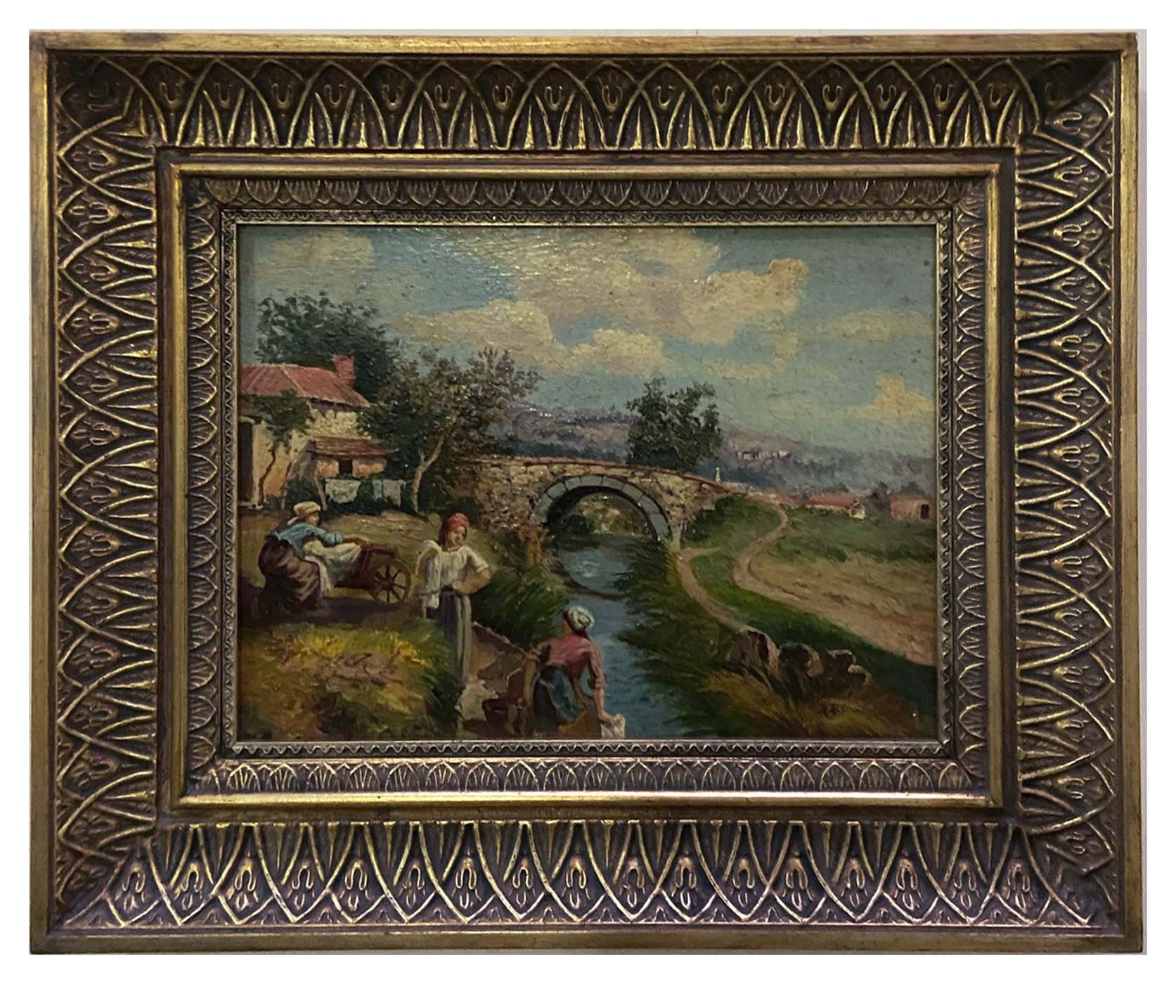 Scena campestre – Olio su tavola cm. 30×40, Pietro Colonna Italia 2008_1